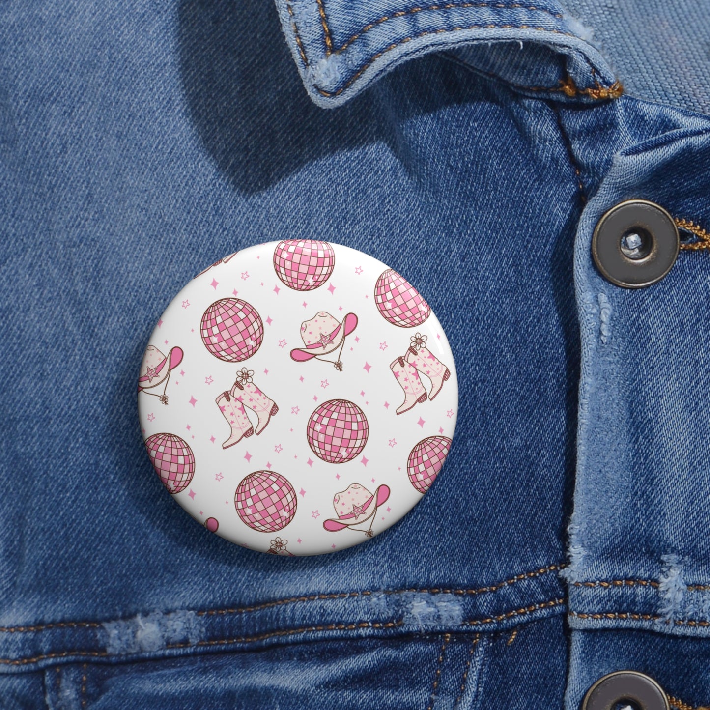 Retro Cowgirl Game Day Pin