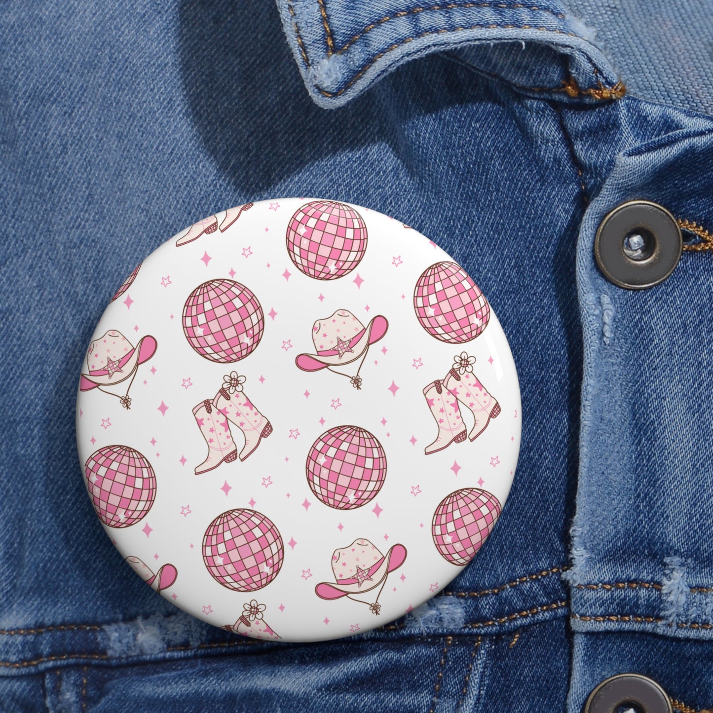 Retro Cowgirl Game Day Pin