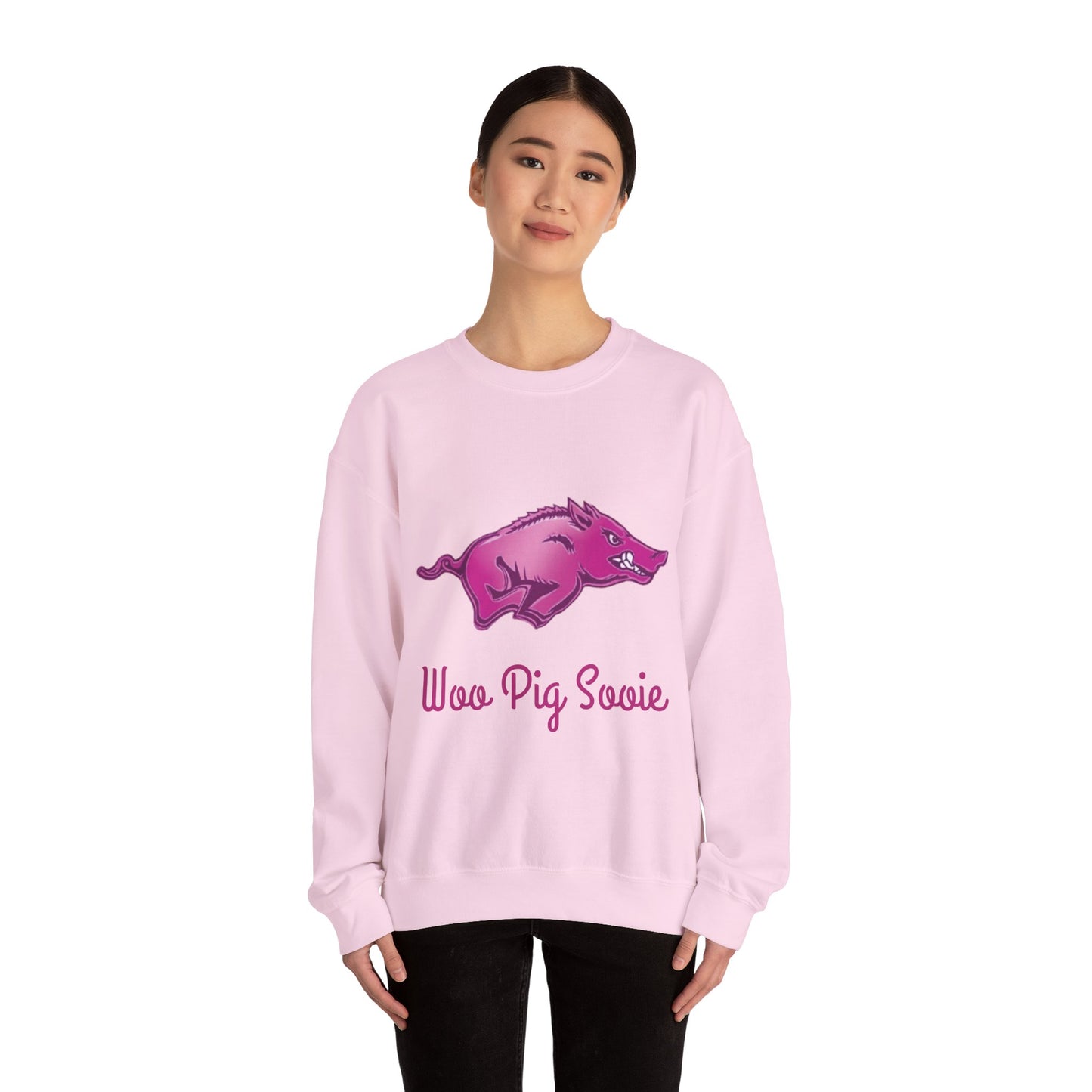 Pink University of Arkansas Razorback Crewneck